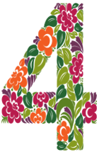 Number 4 - floral design